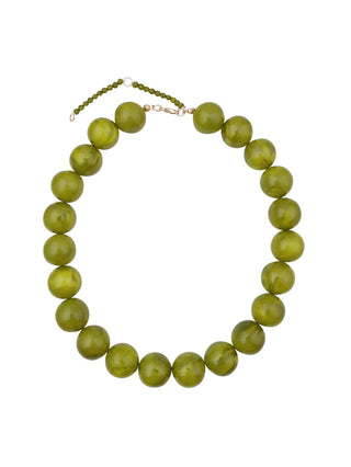 Kameron Chunky Beaded Necklace - Chartruese