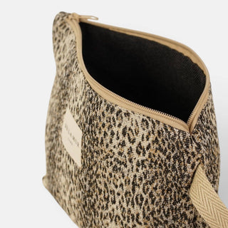 Leopard Jacquard Large Makeup Bag