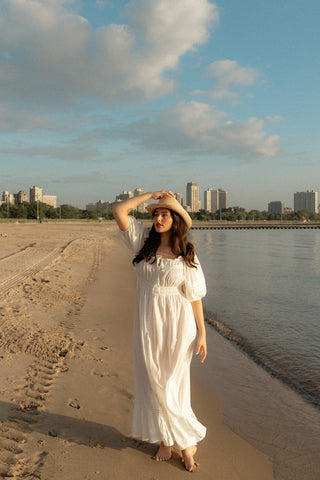 Sea Cotton Midi Dress