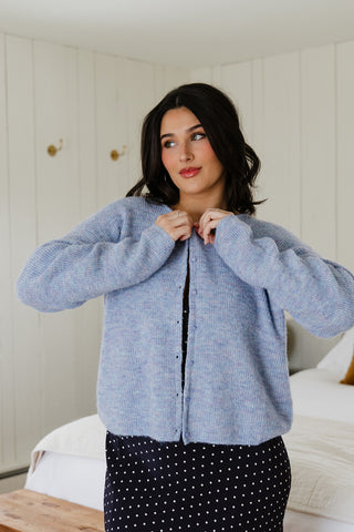 Newport Cardigan- Blue Heather