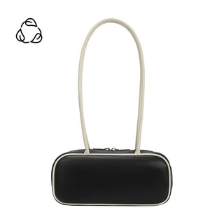 Micaela Black Vegan Shoulder Bag