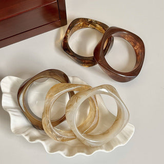 Geometric Polygon Irregular Acrylic Bracelets