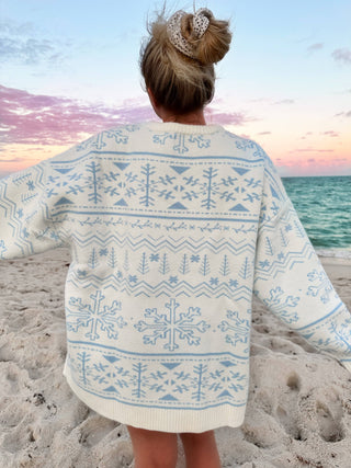 Home For Christmas Snowflake Sweater