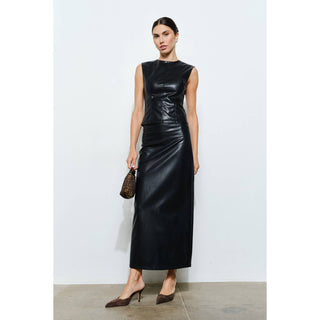 Marina Faux Leather Maxi Skirt