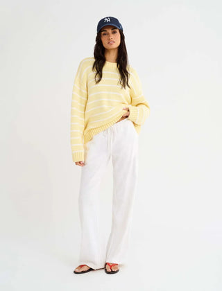Bayside Sweater- Banana Stripe