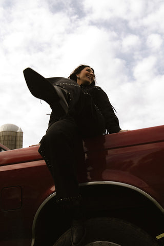 Mavi Rebecca Studded Smoke Denim