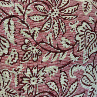 Floral Jacquard Squared Makeup Bag – Ecru & Pink