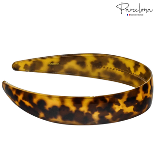 Parcelona Cellulose Acetate French Headband Inner Grip Teeth Hairband for Women