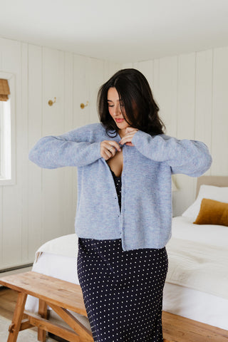 Newport Cardigan- Blue Heather