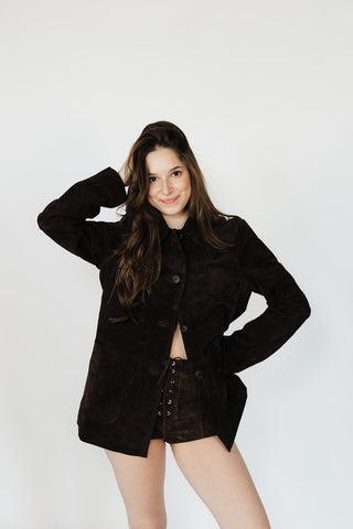Yellowstone Suede Micro Shorts