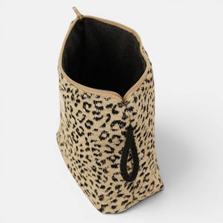 Leopard Jacquard Small Makeup Bag