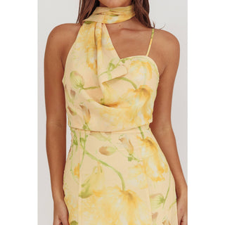Sunlit bloom maxi dress