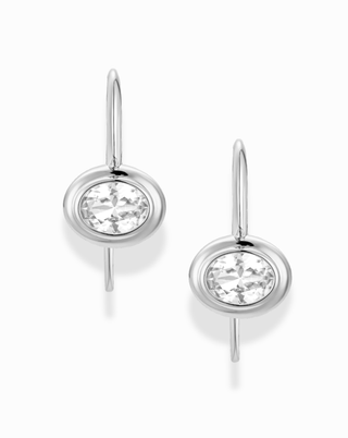 Lucia Oval French Hook Earrings