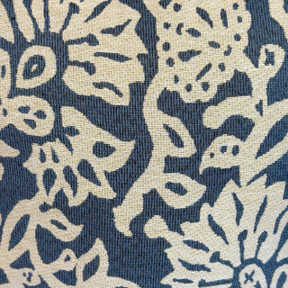 Floral Jacquard Extra Large Makeup Bag – Navy & Cream