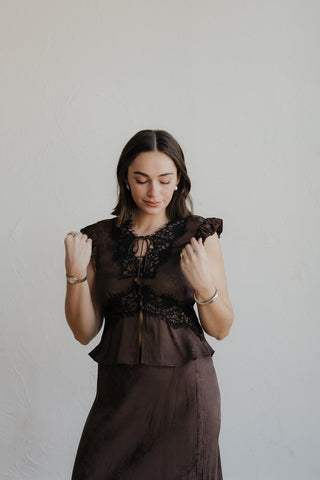 Wisteria Top- Espresso
