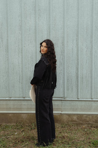 Mavi Rebecca Studded Smoke Denim