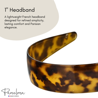 Parcelona Cellulose Acetate French Headband Inner Grip Teeth Hairband for Women