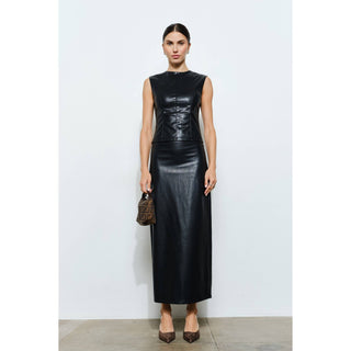 Marina Faux Leather Maxi Skirt