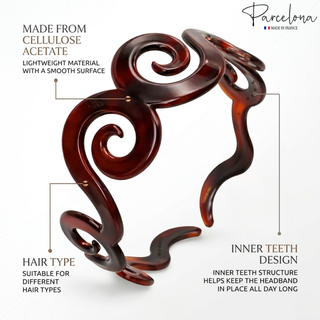 Parcelona French Swirls Headband
