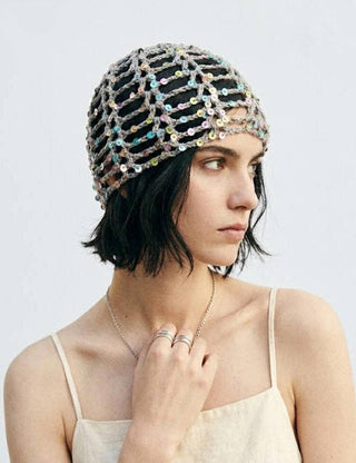 Glitter Sequin Crochet Hat
