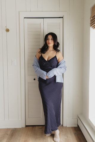 Newport Cardigan- Blue Heather
