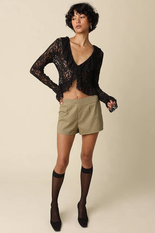 Melany Lace Ruffle Top