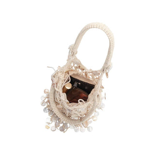 Skye Natural Small Shell Top Handle Bag