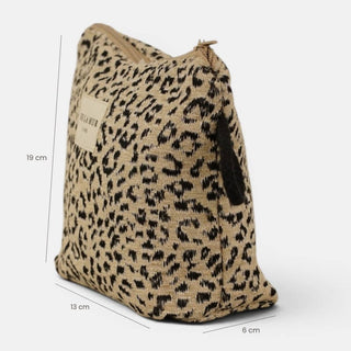 Leopard Jacquard Small Makeup Bag