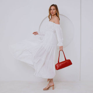 Serafina Beige Recycled Vegan Shoulder Bag