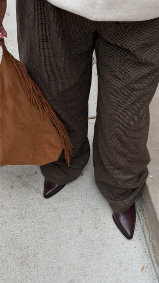 Off Duty Pant- Micro Check
