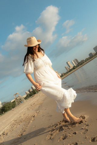 Sea Cotton Midi Dress