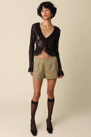 Melany Lace Ruffle Top