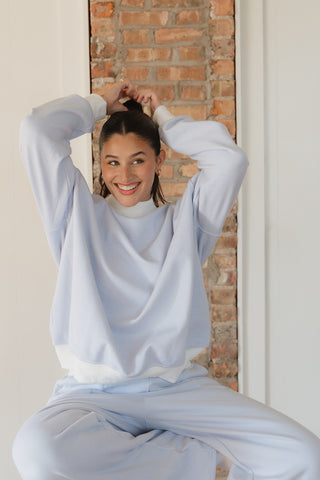 Mini Stripe Mockneck