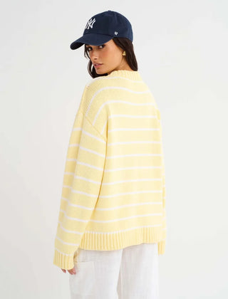 Bayside Sweater- Banana Stripe