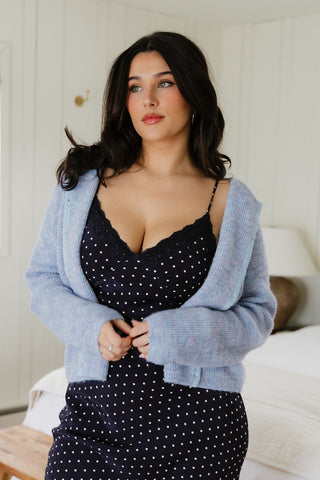 Newport Cardigan- Blue Heather