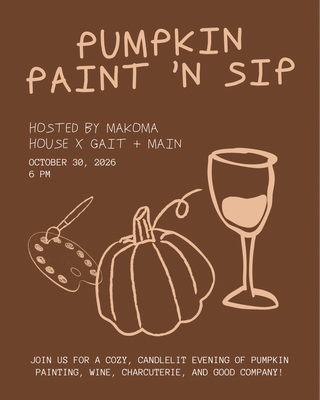 Pumpkin Paint + Sip ticket