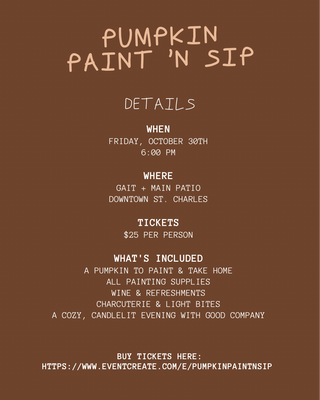 Pumpkin Paint + Sip ticket