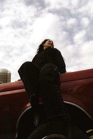 Mavi Rebecca Studded Smoke Denim