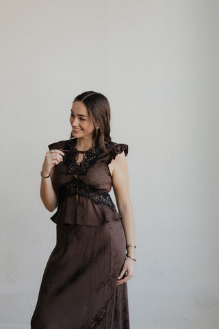 Wisteria Top- Espresso