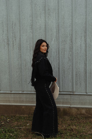 Mavi Rebecca Studded Smoke Denim