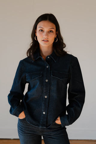 Tia Dark Blue Move Shirt