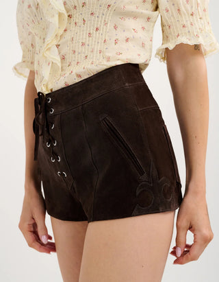 Yellowstone Suede Micro Shorts