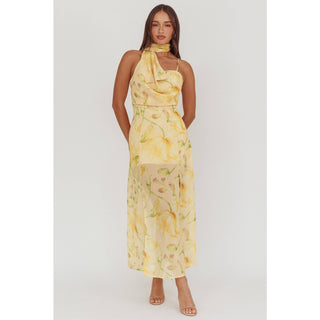 Sunlit bloom maxi dress
