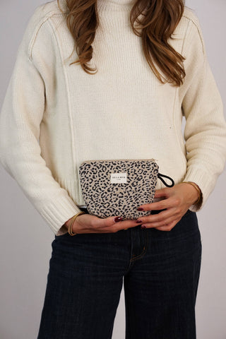Leopard Jacquard Small Makeup Bag
