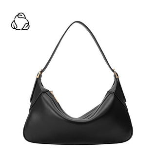 Nicolette Black Recycled Vegan Shoulder Bag