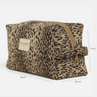 Leopard Squared Makeup Bag
