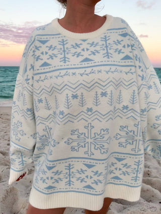 Home For Christmas Snowflake Sweater