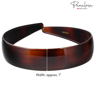 Parcelona Cellulose Acetate French Headband Inner Grip Teeth Hairband for Women