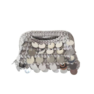 Tropez Woven Bag - Silver