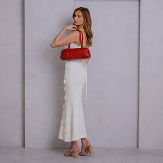 Serafina Beige Recycled Vegan Shoulder Bag